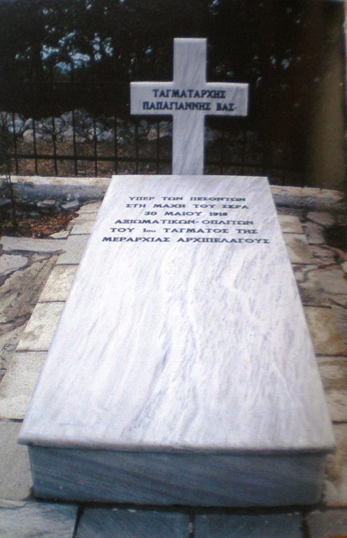 Ο τάφος του Ταγματάρχη Παπαγιάννη στο Σκρα